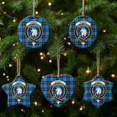 Ramsay Blue Ancient Tartan Crest Christmas Ceramic Ornament